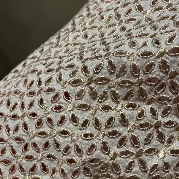 Susan Graver Style Women's Eyelet Embroidered Pink Jacket XL Event Spring Floral - Picture 6 of 11